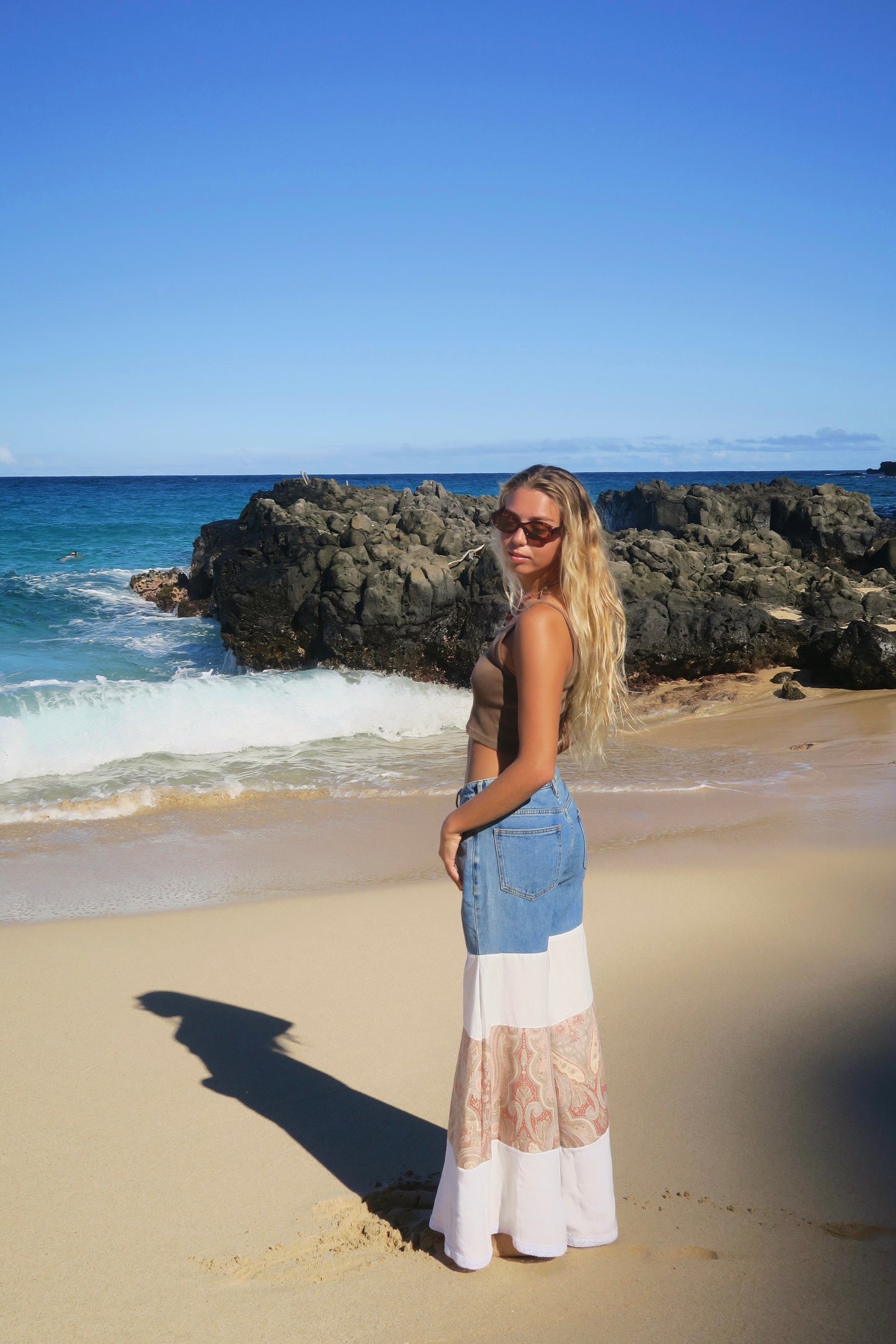 Paisley Denim Flares